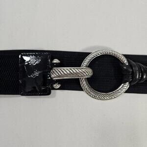 Brighton Knottinghm Nylon Belt with O-Ring 36" . Black